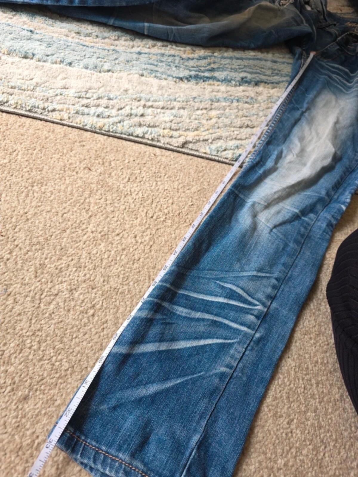 Two Days Later Ultra Low Rise Straight Vintage Y2K Jeans UK Size 8 Tall