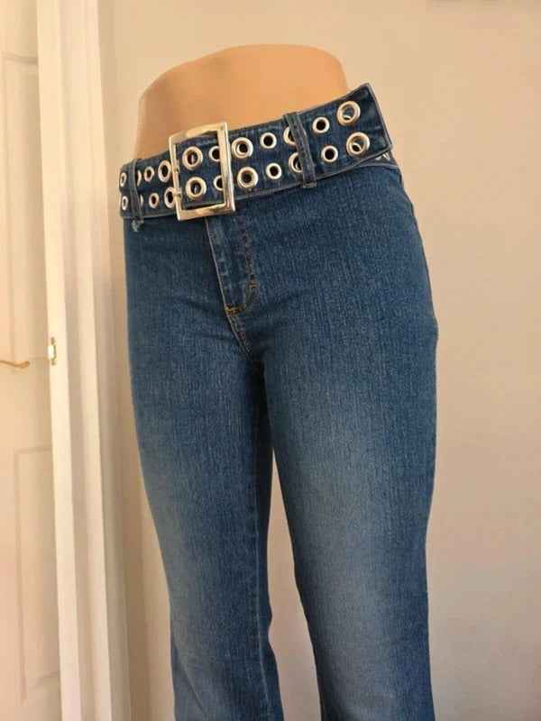 No Boundaries Mid Rise Flared Vintage Y2K Jeans UK Size 8/10