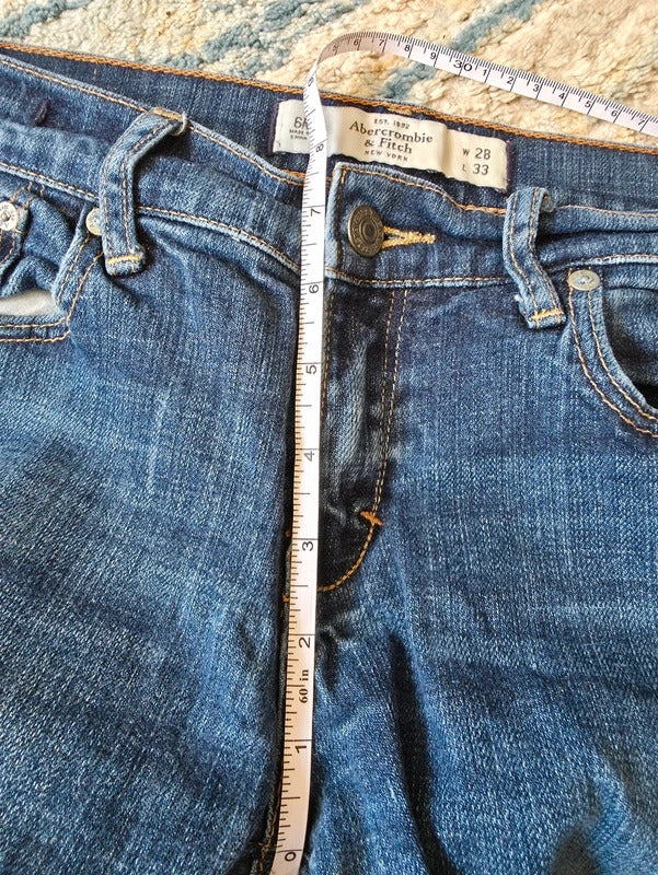 Abercrombie & Fitch Low Rise Bootcut Vintage Y2K Jeans UK Size 8 Tall