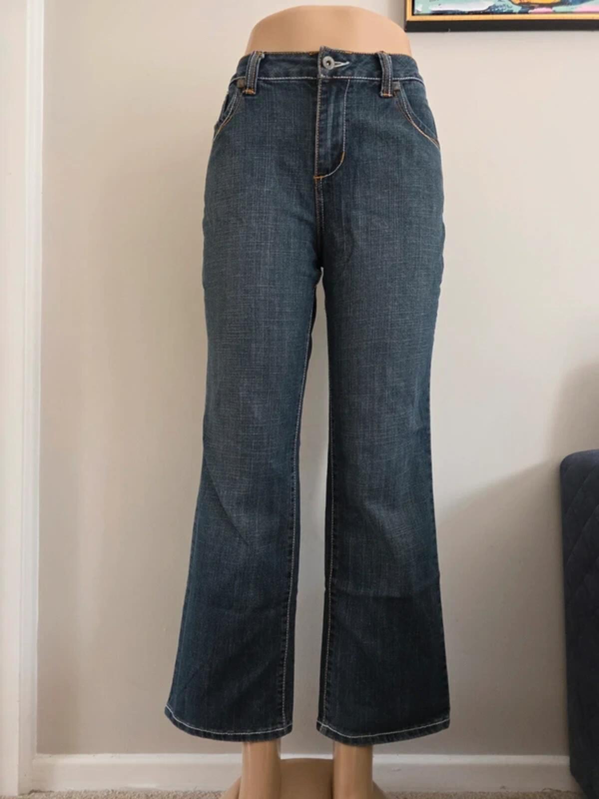 Baccini Mid Rise Wide Leg Vintage Y2K Jeans UK Size 10 Petite