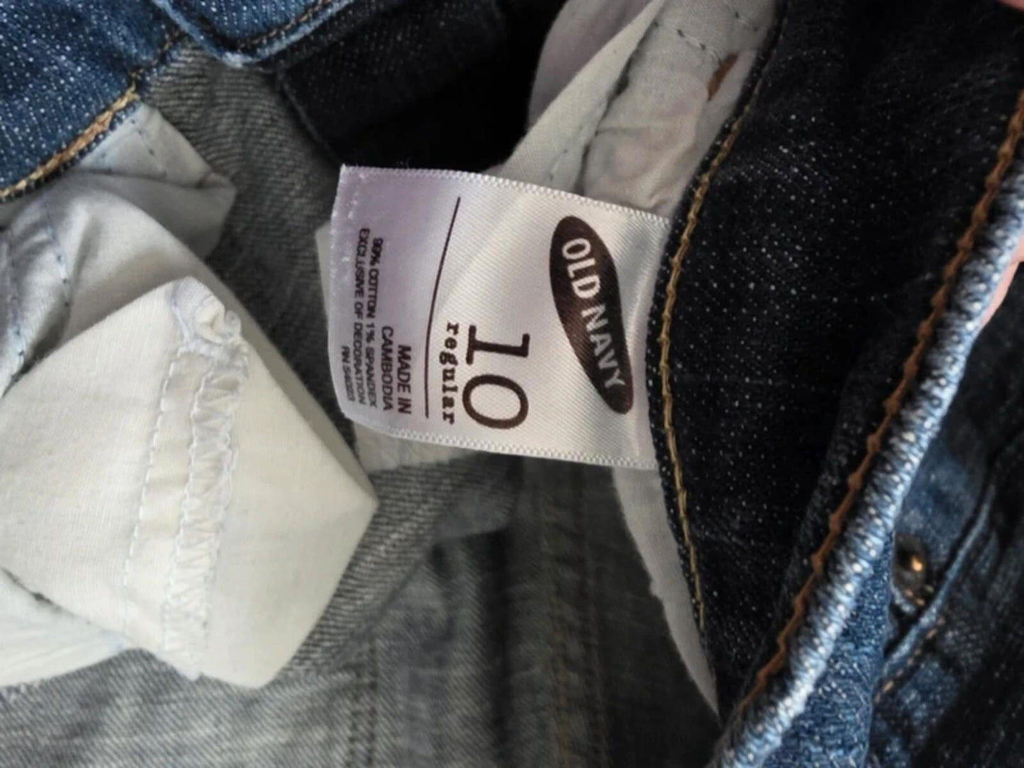 Vintage Y2K Old Navy Mid Rise Wide Leg Bootcut Jeans UK Size 12