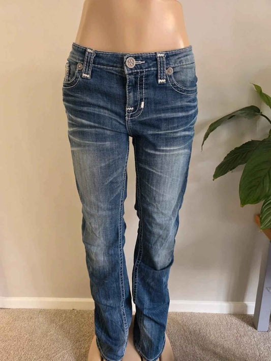 Vintage Y2K Big Star Mid Rise Bootcut Jeans UK Size 16 Tall