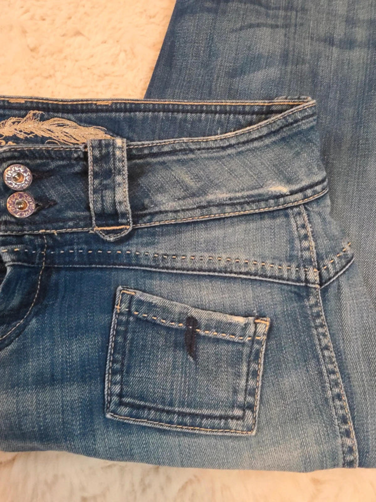 Vintage Y2K Pepe Jeans Low Rise Flared Jeans UK Size 12