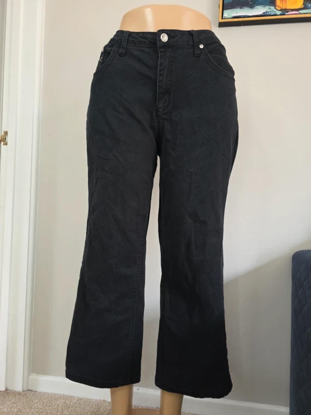 Earl High Rise Wide Straight Vintage Y2K Jeans UK Size 16/18 Petite