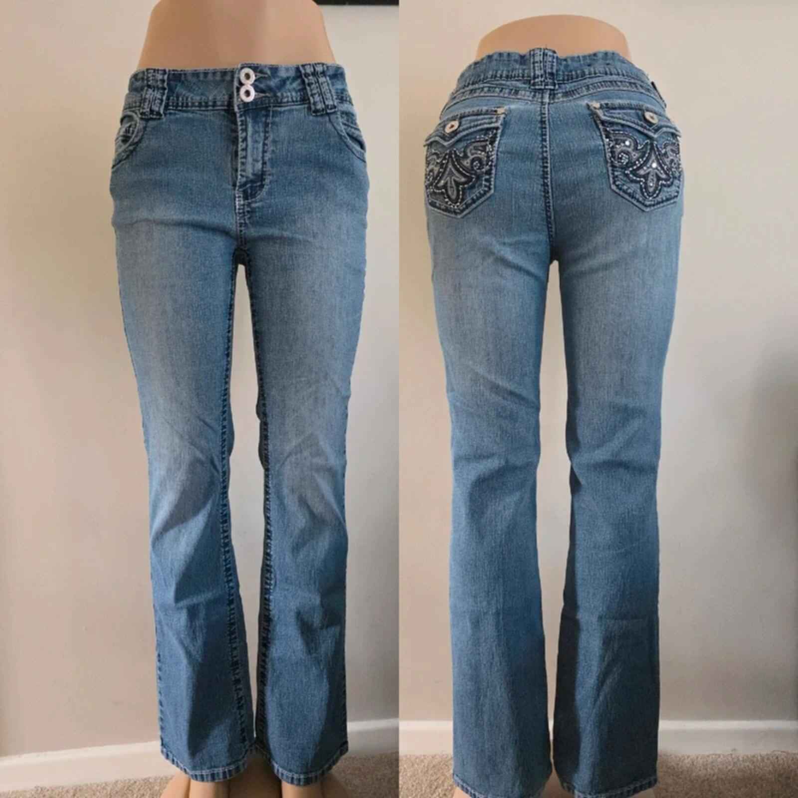 Roz & Ali Mid Rise Straight Vintage Y2K Jeans UK Size 12