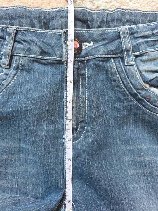 Kikstar Vintage Y2K Mid Rise Bootcut Jeans UK Size 8 Petite