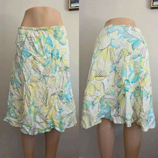 Alexis Vintage Y2K Floral Stretch Skirt UK Size 12