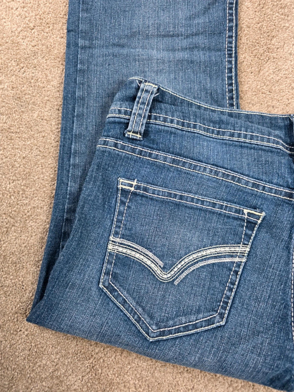 Vintage Y2K No Boundaries Low Rise Flared Jeans UK Size 12