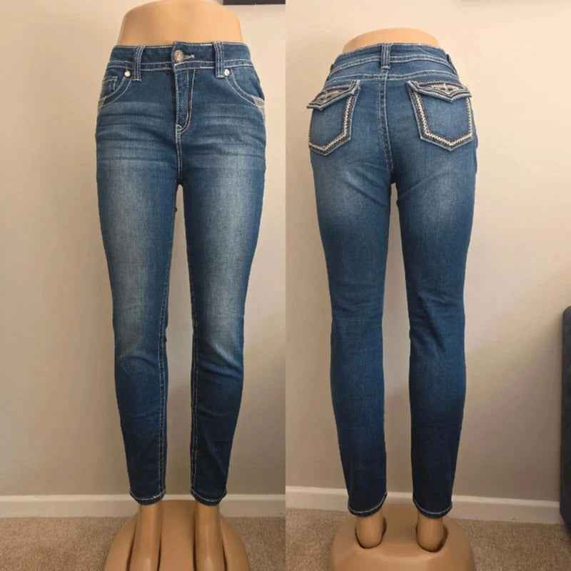 Vanilla Star Mid Rise Skinny Vintage Y2K Jeans UK Size 10 Petite