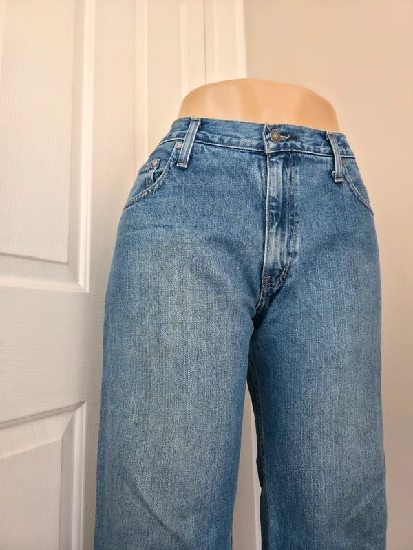 Arizona High Rise Baggy Straight Vintage Y2K Jeans UK Size 14