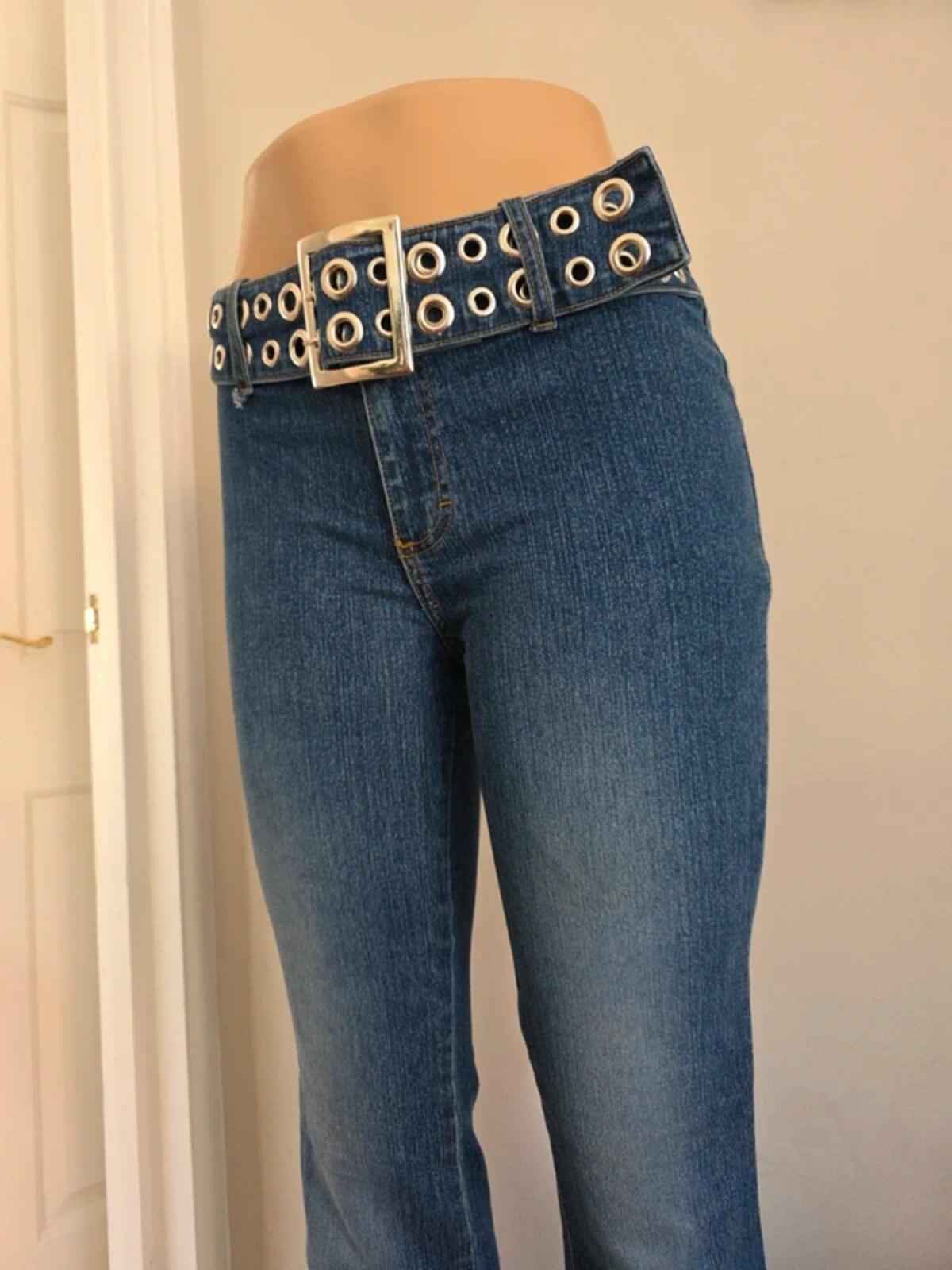 No Boundaries Mid Rise Flared Vintage Y2K Jeans UK Size 8/10
