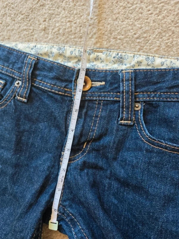 Vintage Y2K Ultra Low Rise Cropped Uniqlo Jeans UK Size 4/6