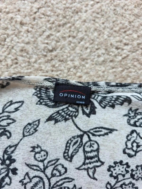 Vintage Y2K Opinion Printed Long Sleeve Blouse UK Size 14/16