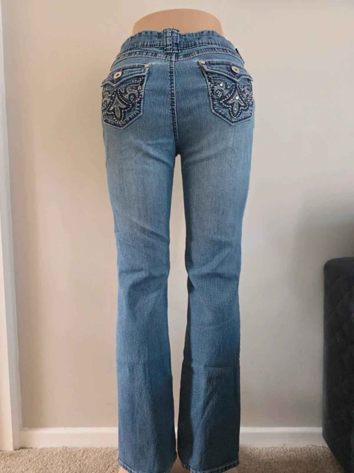Roz & Ali Mid Rise Straight Vintage Y2K Jeans UK Size 12