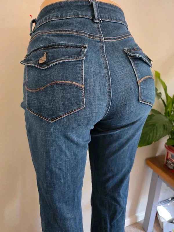 Vintage Y2K Lee Mid Rise Bootcut Jeans UK Size 12