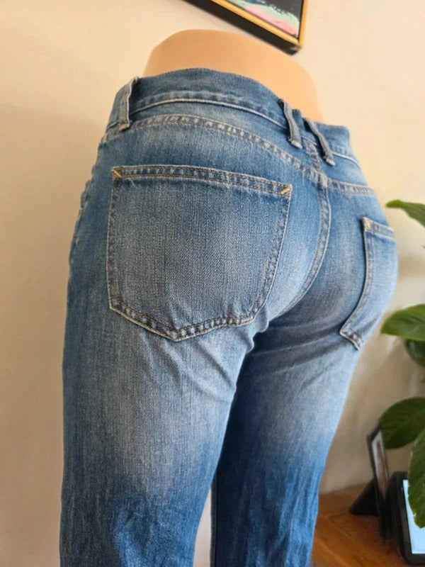 Vintage Y2K Uniqlo Mid Rise Cropped Jeans UK Size 10/12