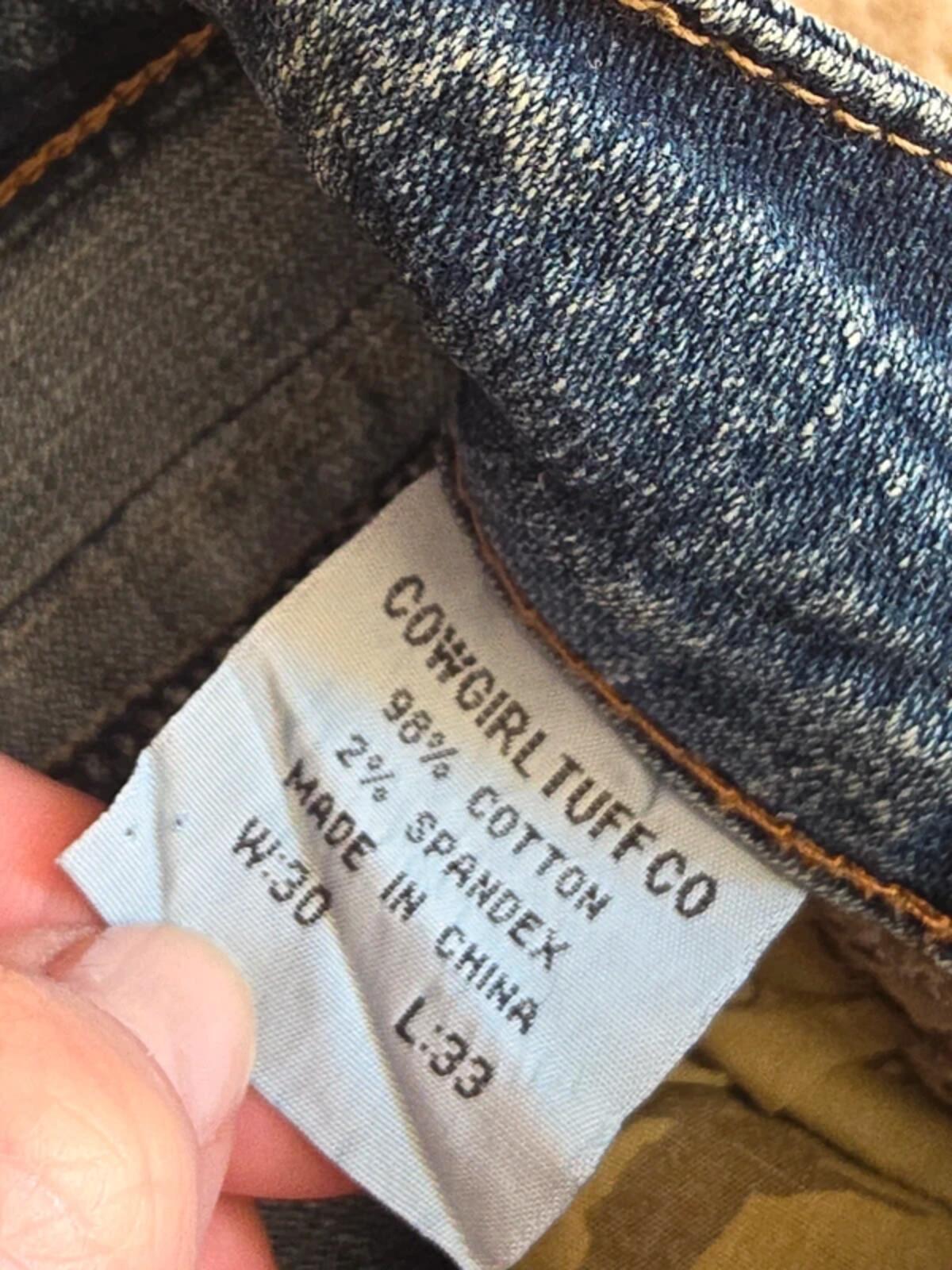 Cowgirl Tuff Co. Low Rise Bootcut Vintage Y2K Jeans UK Size 10
