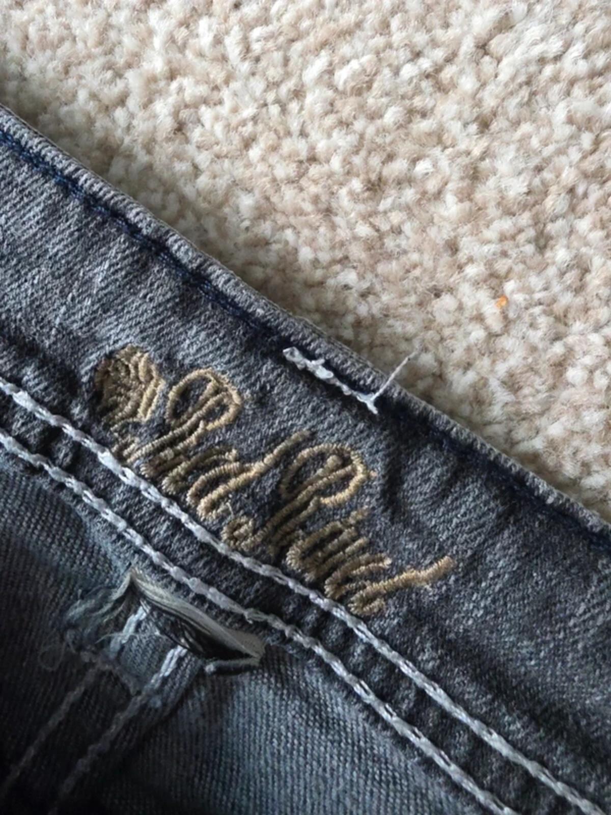 Red Rivet Low Rise Straight Slim Vintage Y2K Jeans UK Size 10