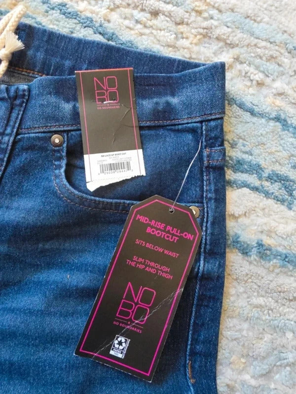 No Boundaries Mid Rise Bootcut Jeans UK Size 10 BNWT