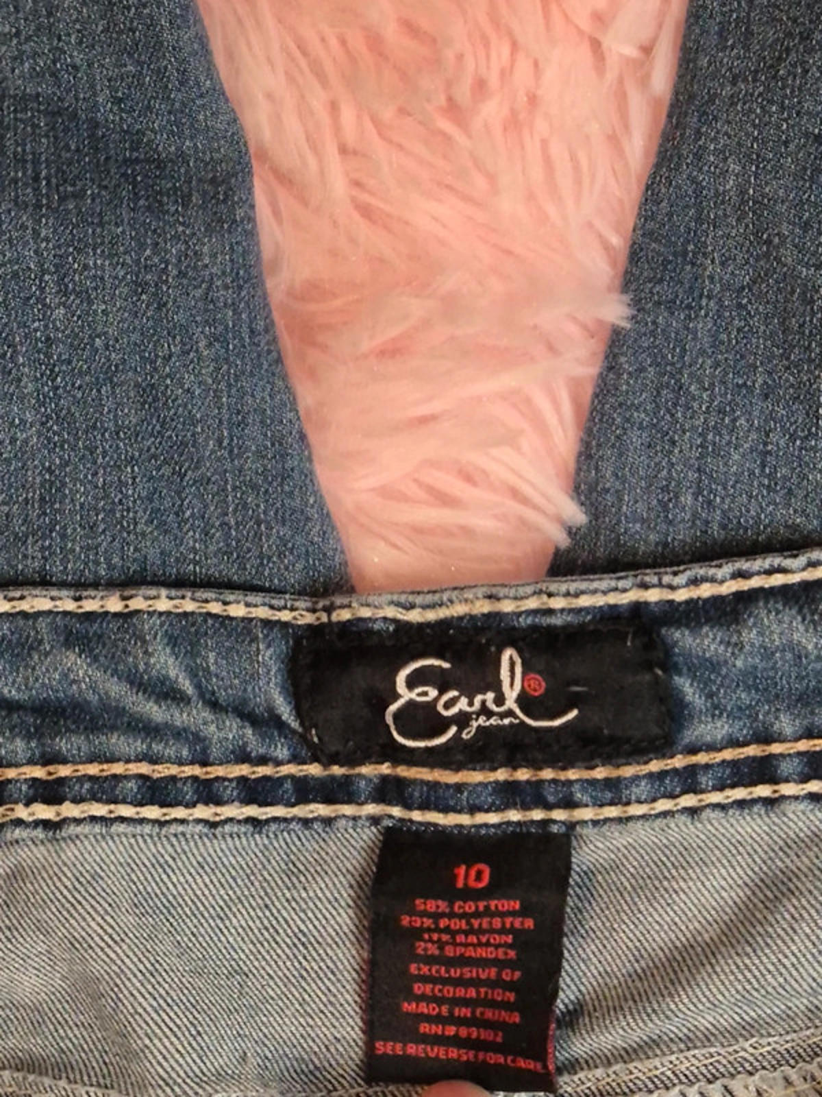 Vintage Y2K Earl Jean Skinny Jeans Bling Back Mid Rise UK 12 Petite/Cropped