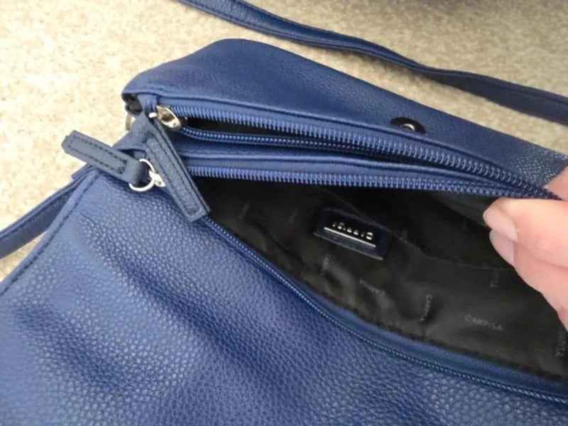 Carpisa Blue Crossbody Wallet Bag Purse