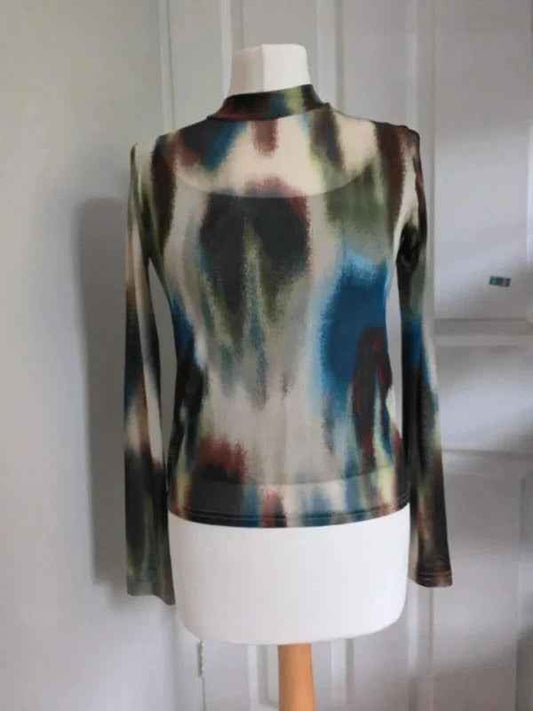 Janina Abstract Mesh Layered Top UK Size 6
