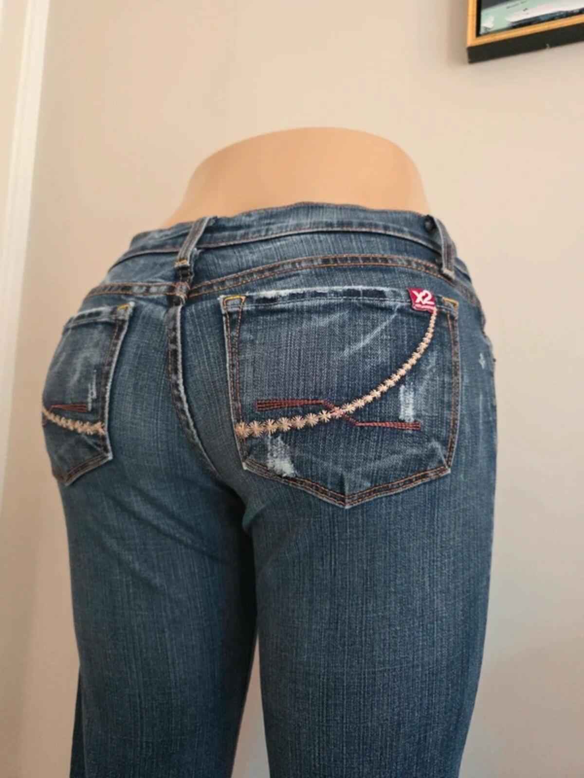 X2 Low Rise Bootcut Vintage Y2K Jeans UK Size 6/8