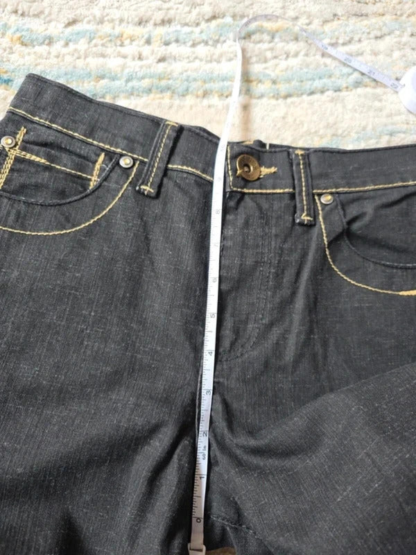 New Caro Vintage Y2K Mid Rise Straight Leg Black Jeans UK Size 8