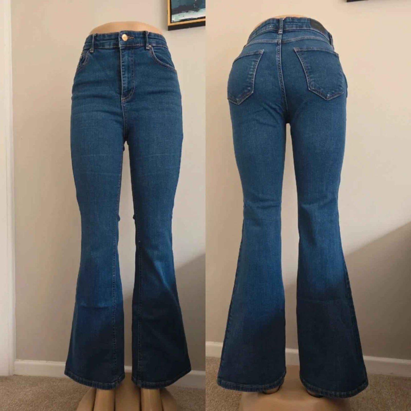 LC Waikiki Jeans High Rise Flared Vintage Y2K Jeans UK Size 10
