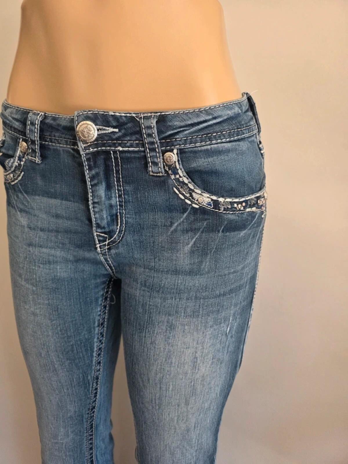 Vintage Y2K Grace in LA Mid Rise Bootcut Jeans UK Size 6 Tall