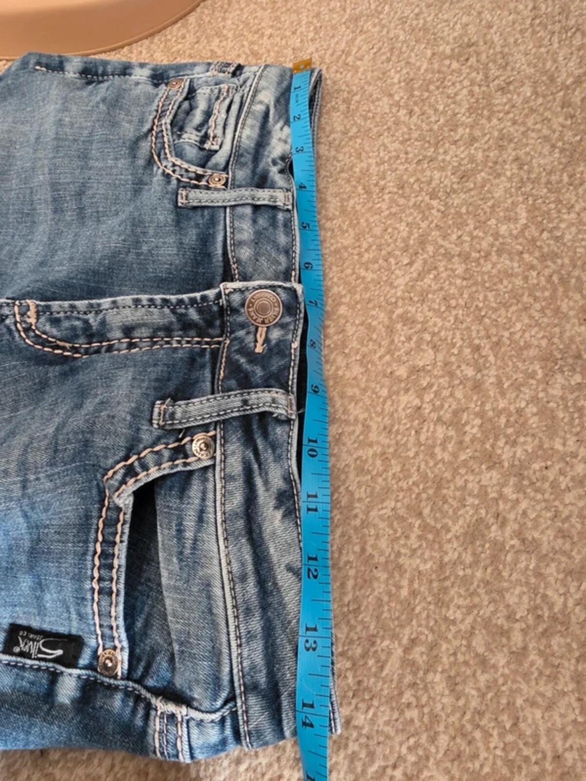 Vintage Y2K Silver Jeans Co Low Rise Bootcut Jeans UK Size 8 petite