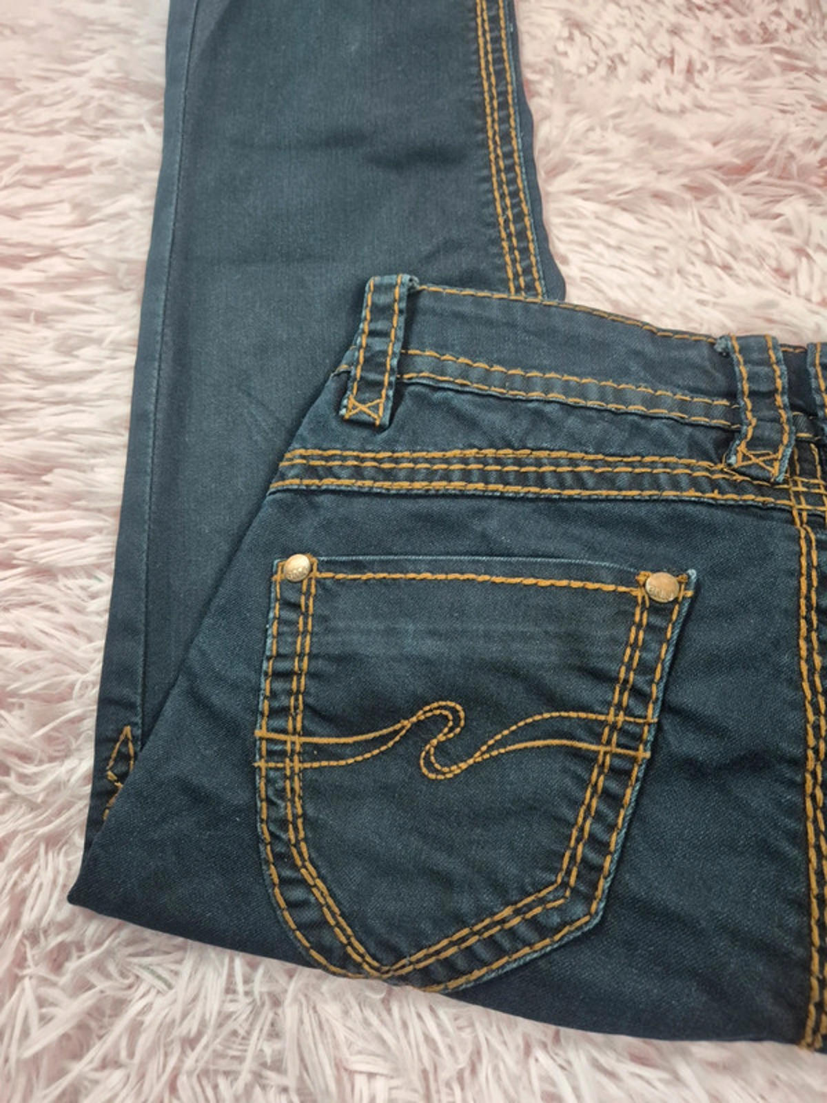 Vintage Y2K Blue Monkey BM Denim Mid Rise Straight Leg Jeans UK size 10