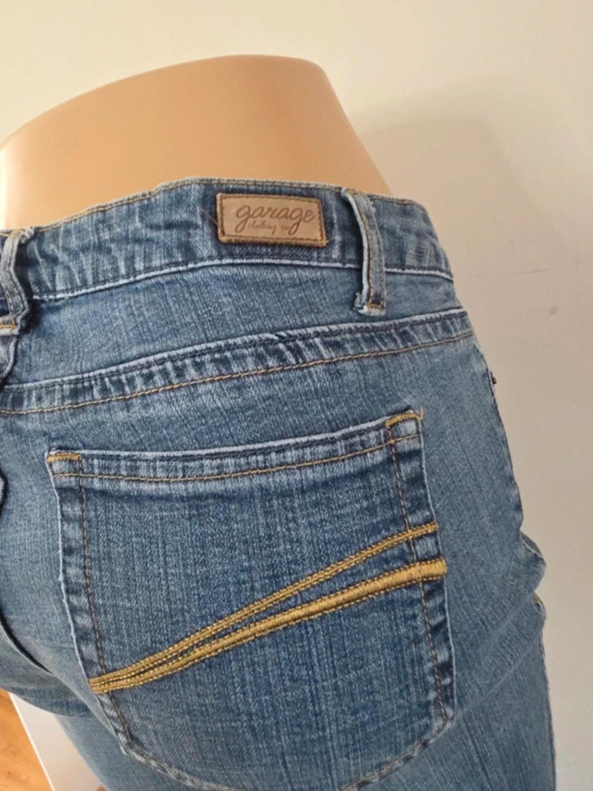 Garage Low Rise Straight Vintage Y2K Jeans UK Size 10 Tall