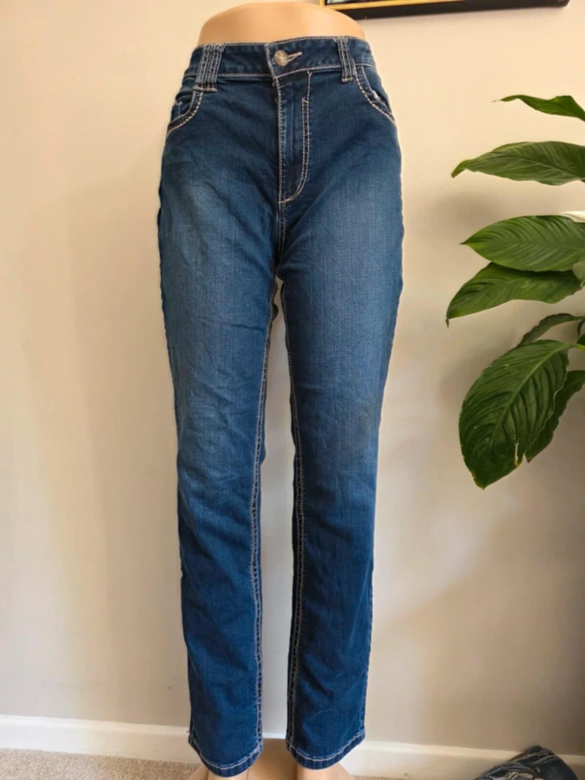 Halladay High Rise Embellished Slim Jeans UK Size 12