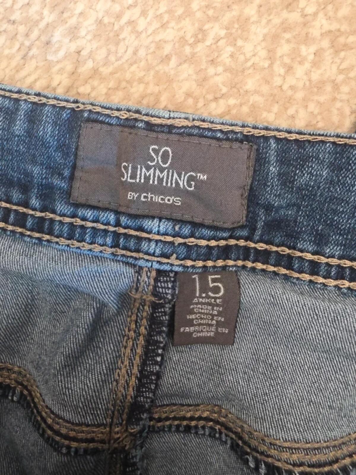 Chico's Mid Rise Skinny Jeans UK Size 14 Petite