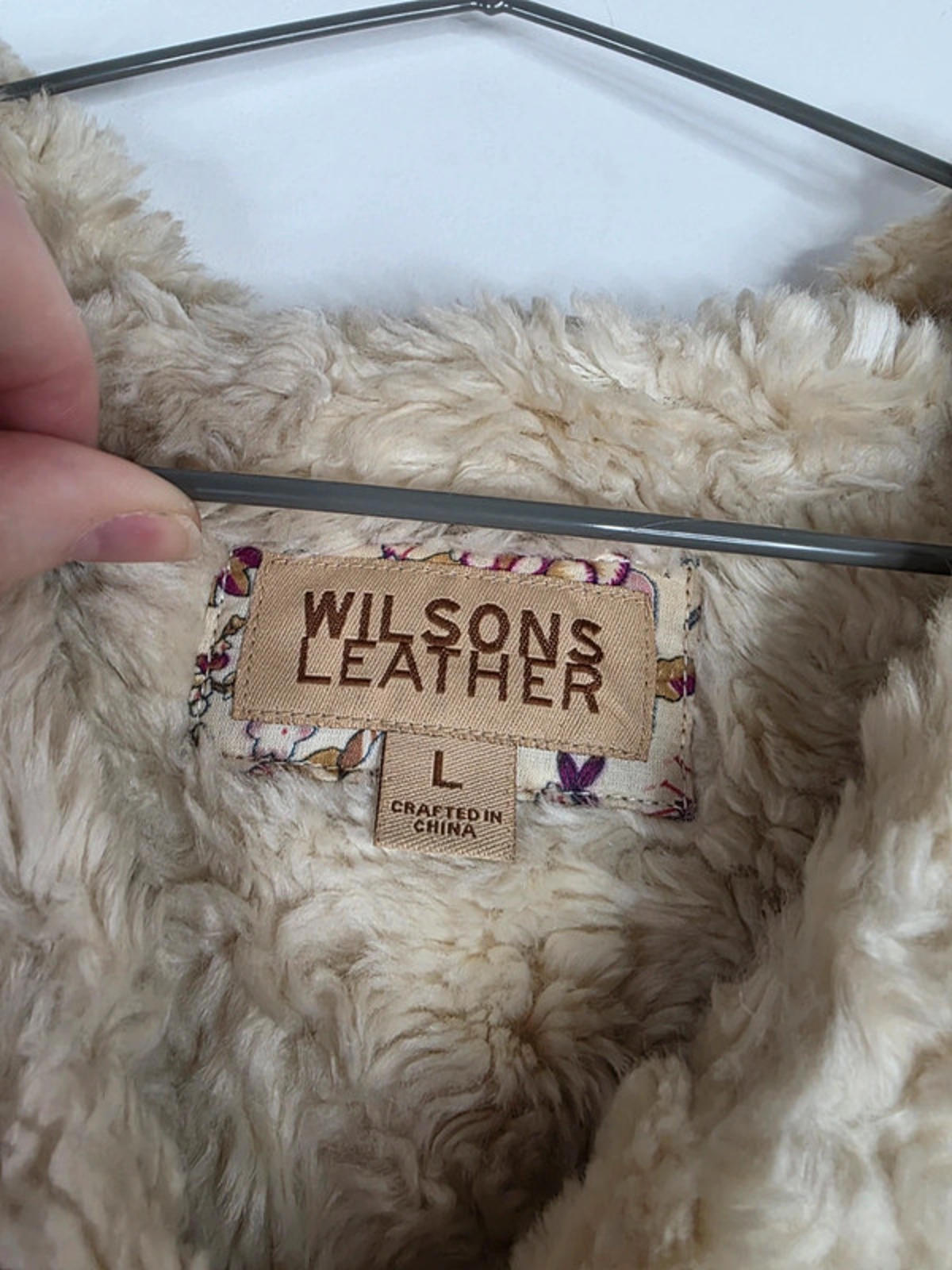 Vintage Y2K Wilsons Leather Faux Shearling Coat UK size 14/16