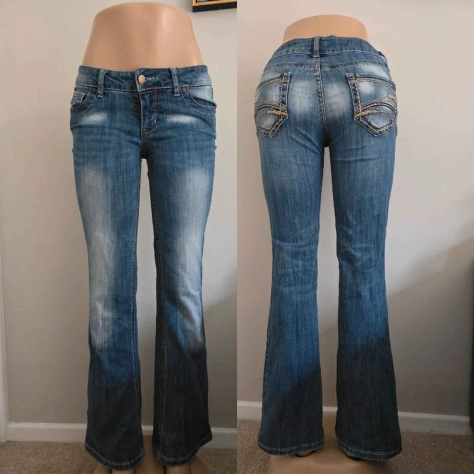 Decree Low Rise Bootcut Vintage Y2K Jeans UK Size 8/10