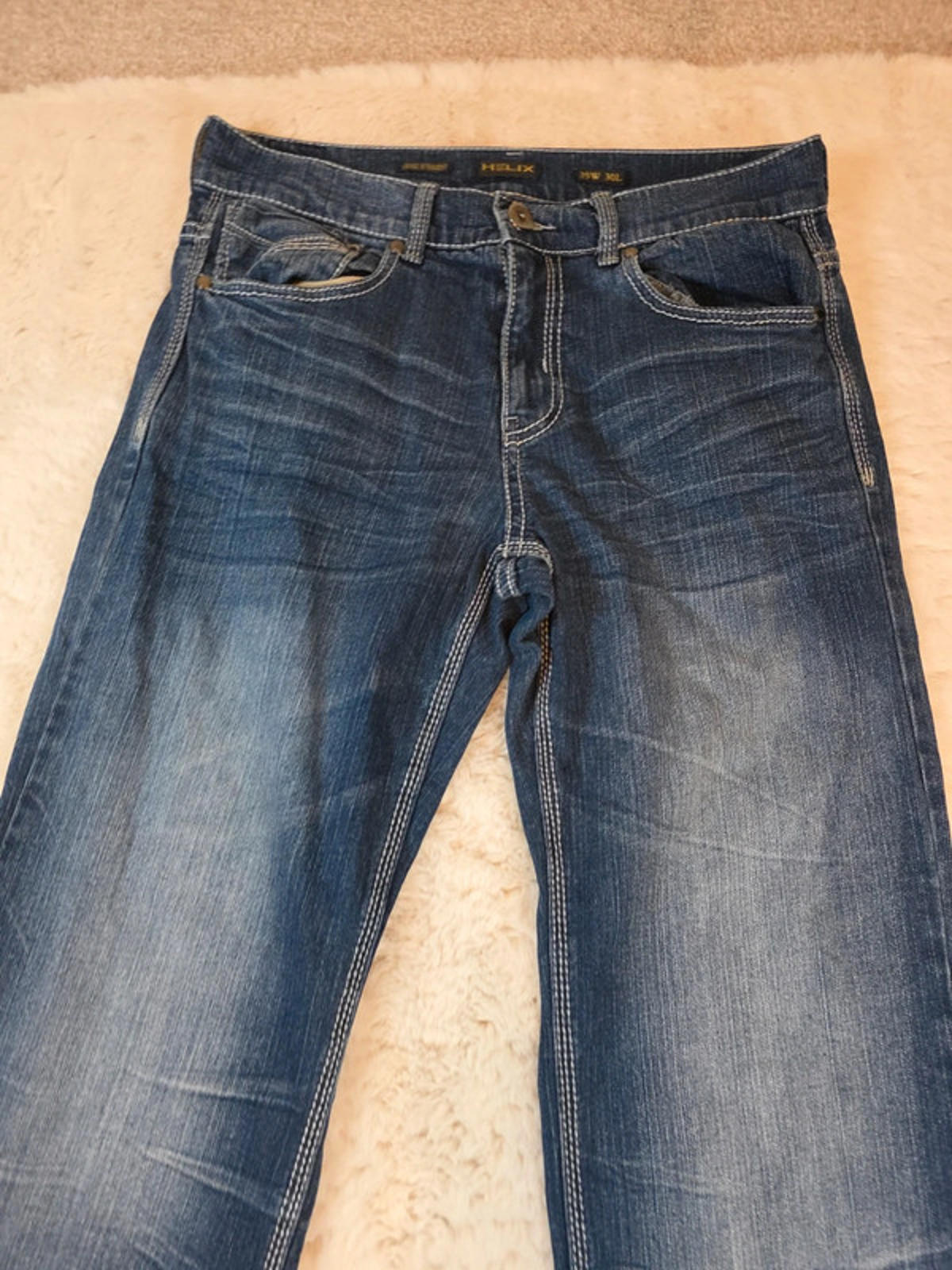 Vintage Y2K Helix Mid Rise Loose Straight Jeans UK Size 12