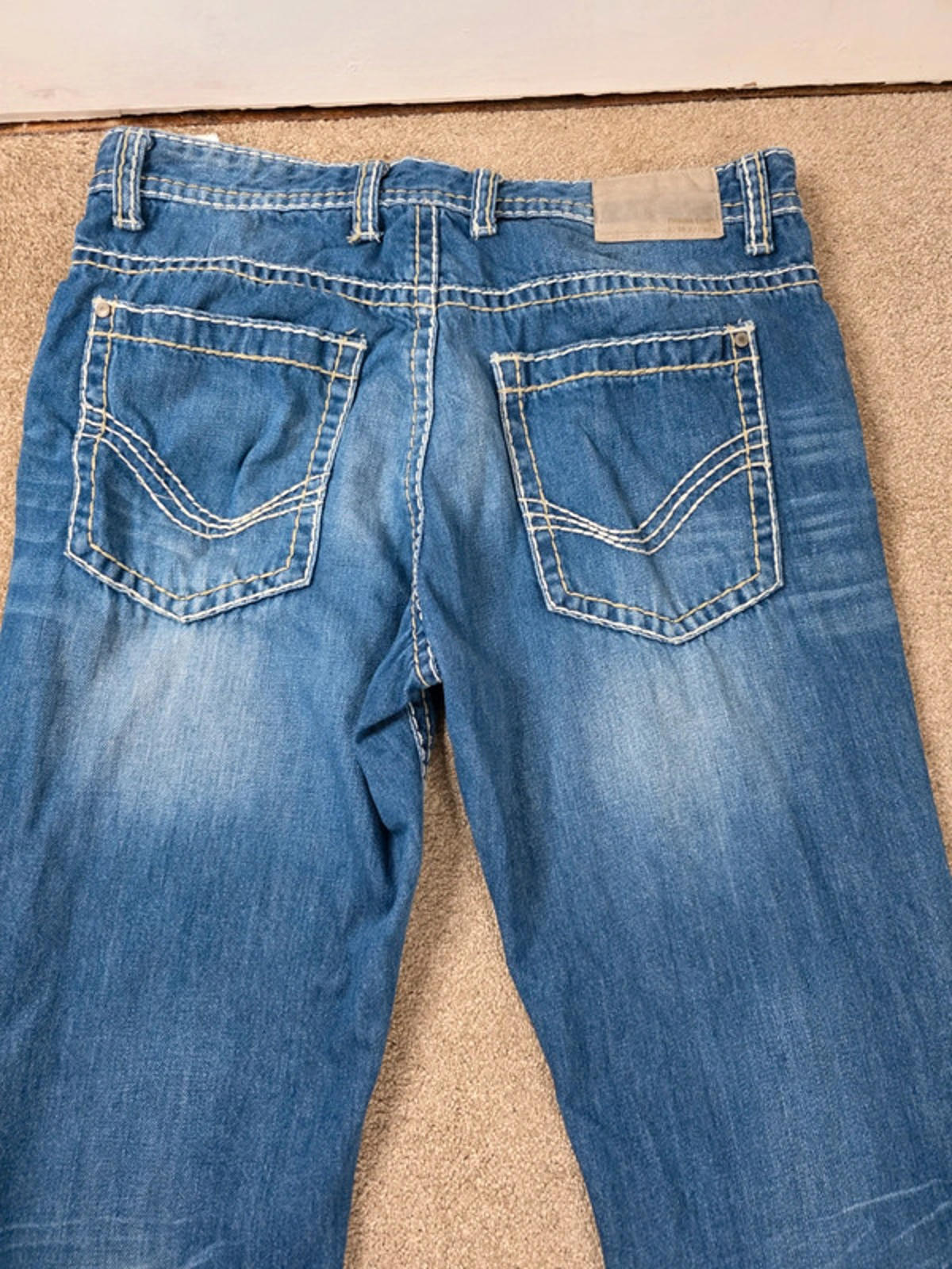 Vintage Y2K Denim 1982 Mid Rise Straight Jeans UK Size 14 Petite