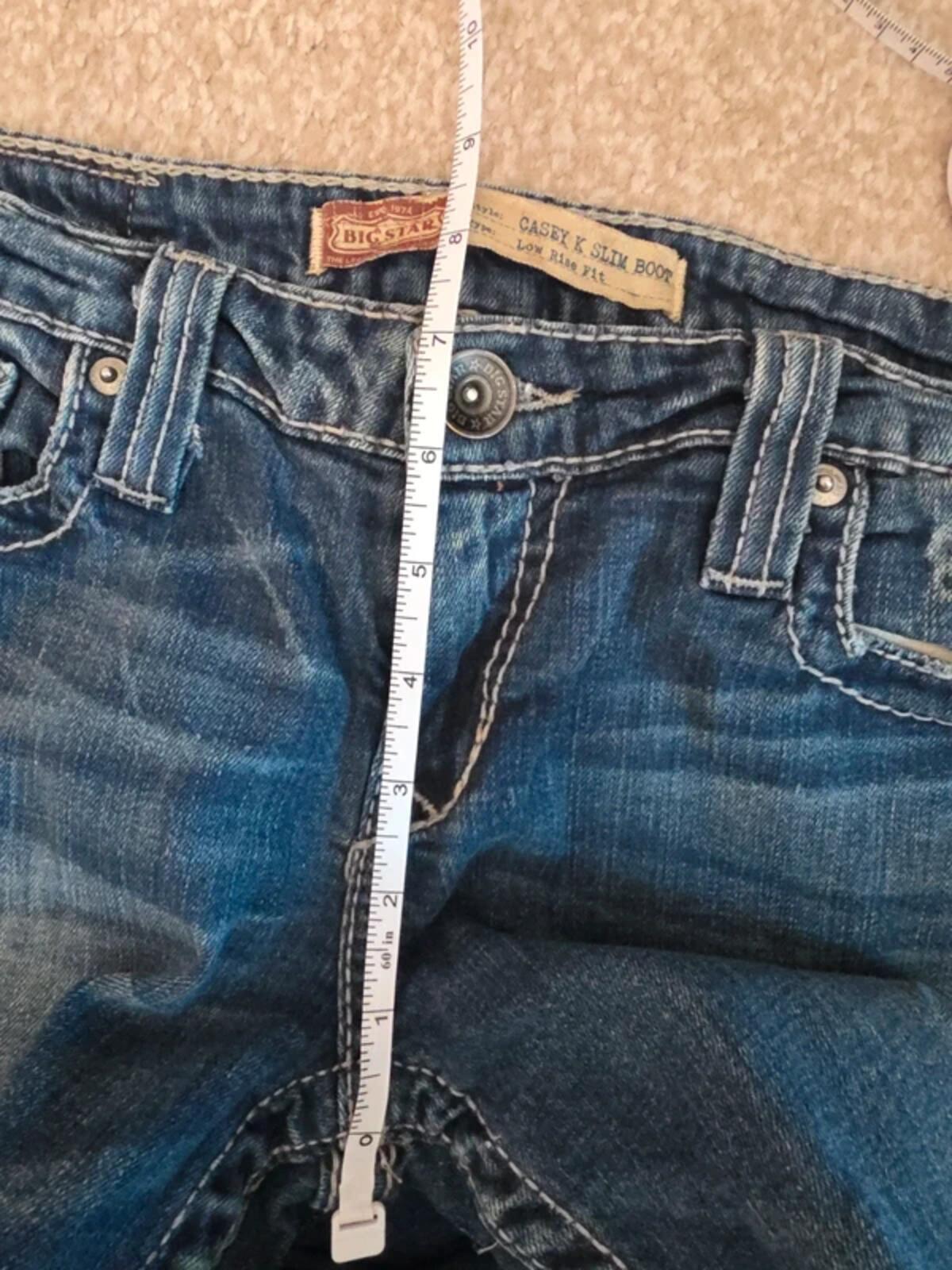 Big Star Ultra Low Rise Bootcut Vintage Y2K Jeans UK Size 8 Tall