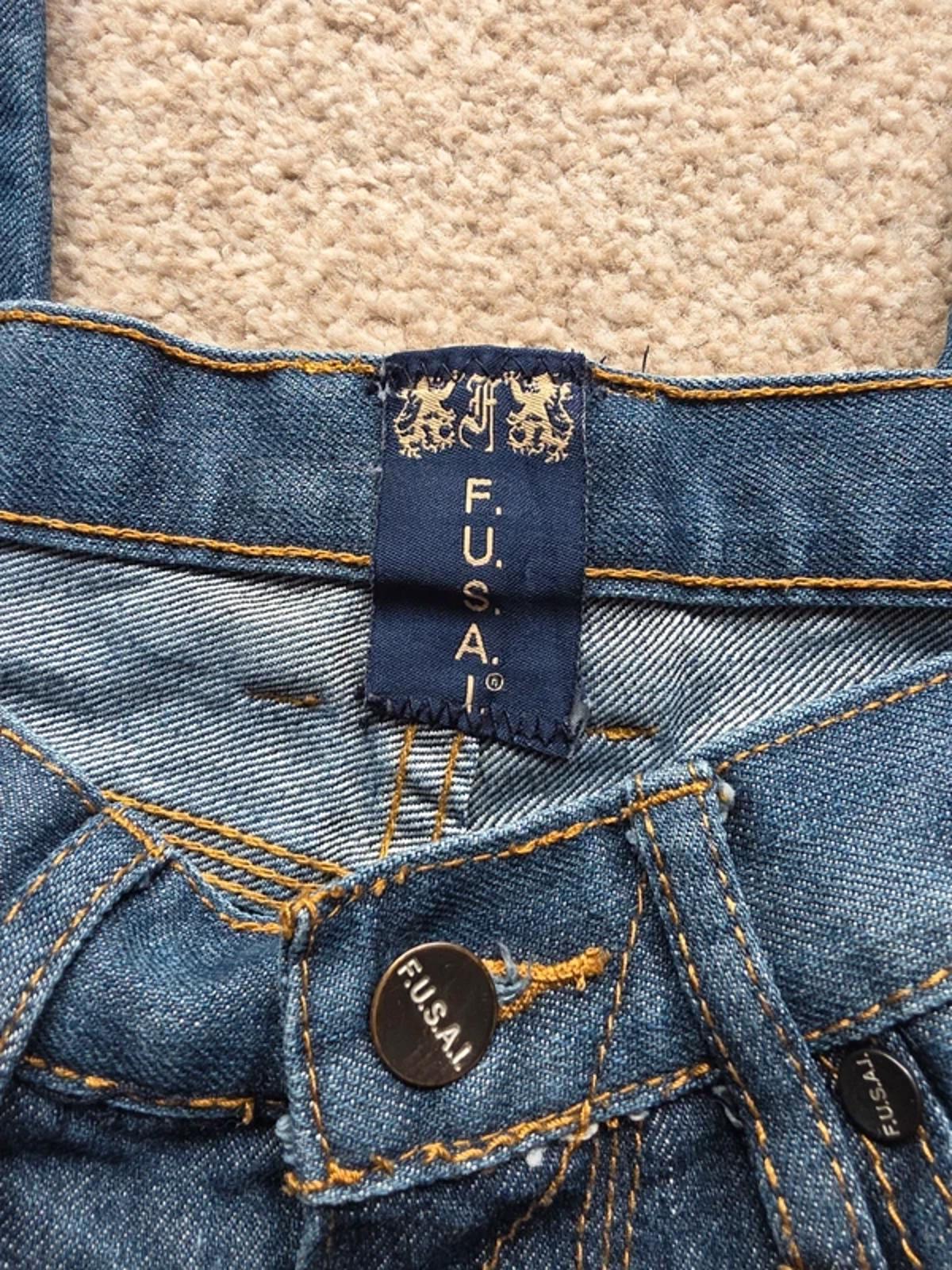 Vintage Y2K Fusai Mid Rise Slim Straight Jeans UK Size 10 Petite