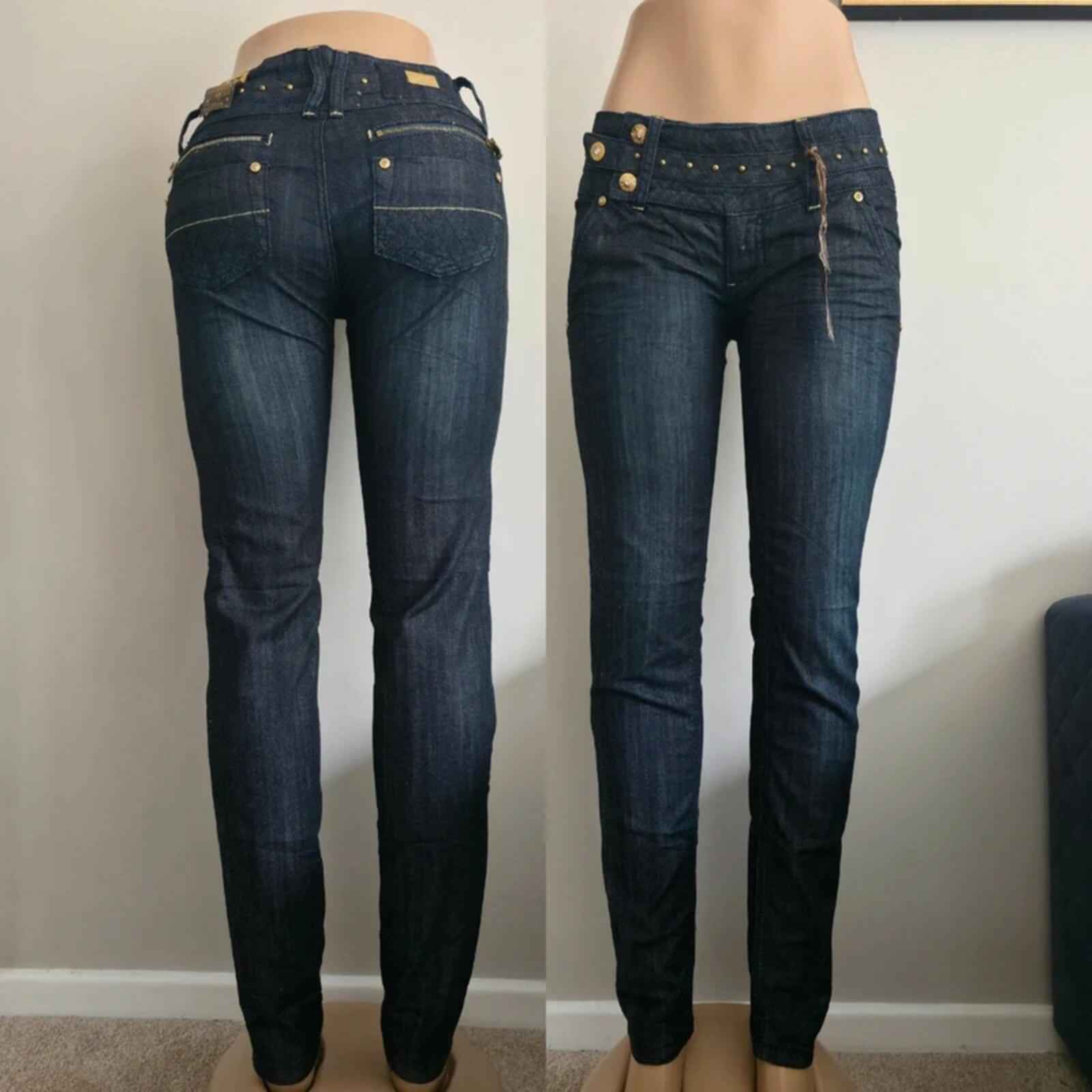 Clash Low Rise Skinny Vintage Y2K Jeans UK Size 6
