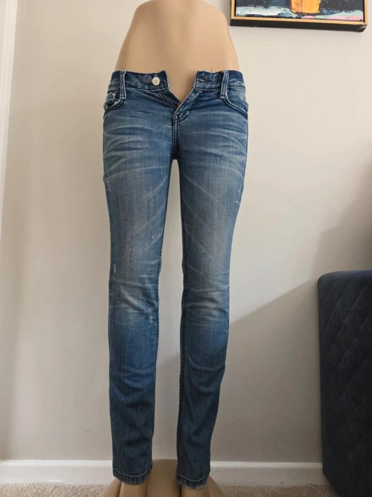 Vintage Y2K 3room+s Ultra Low Rise Skinny Jeans UK Size 6