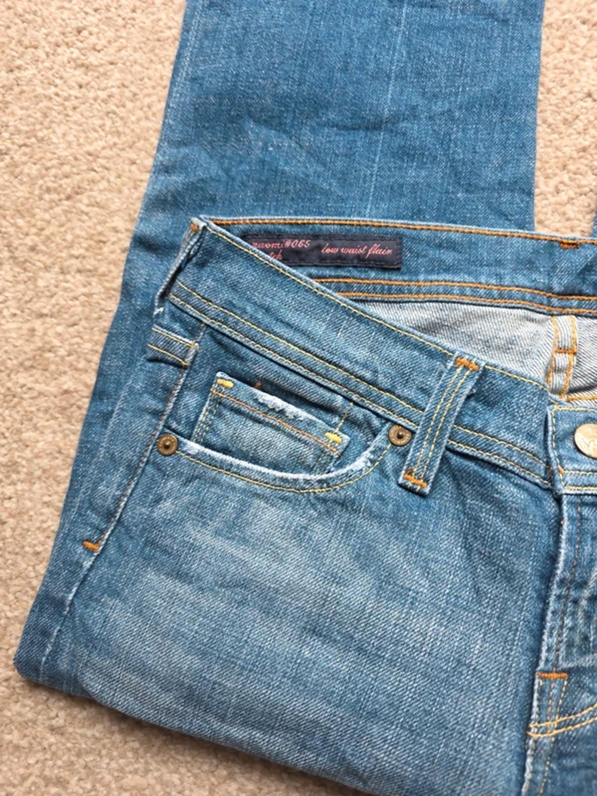 Vintage Y2K Citizens of Humanity Low Rise Flared Jeans UK Size 8 Petite