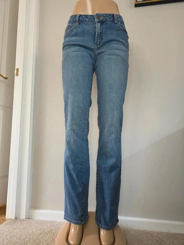 Garage Low Rise Straight Vintage Y2K Jeans UK Size 10 Tall