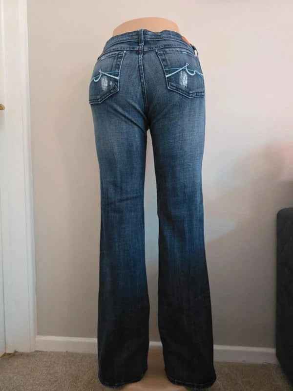 Plastic by Sly Low Rise Bootcut Vintage Y2K Jeans UK Size 10 Tall
