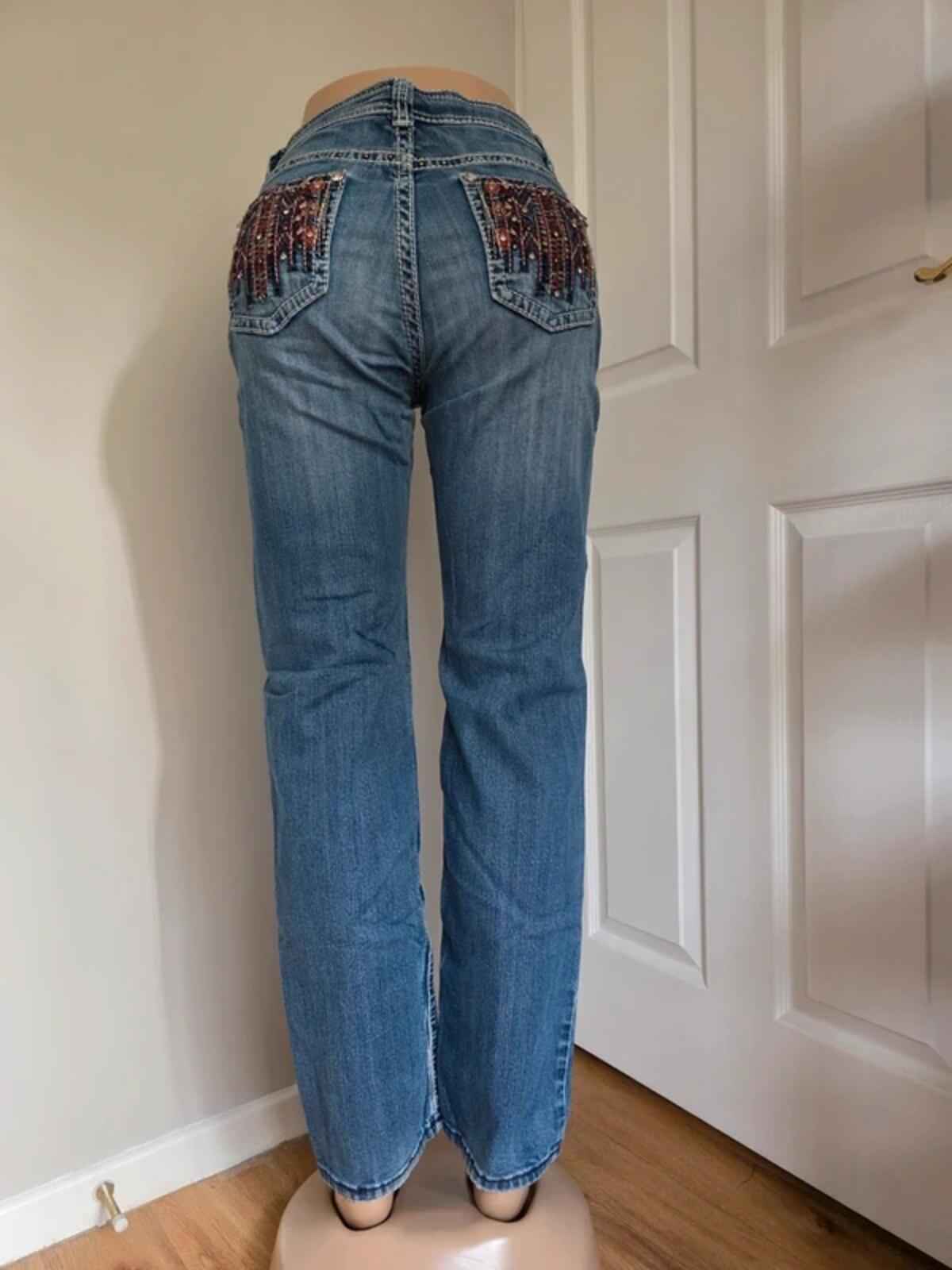 Vintage Y2K Reba Mid Rise Straight Leg Jeans UK Size 10