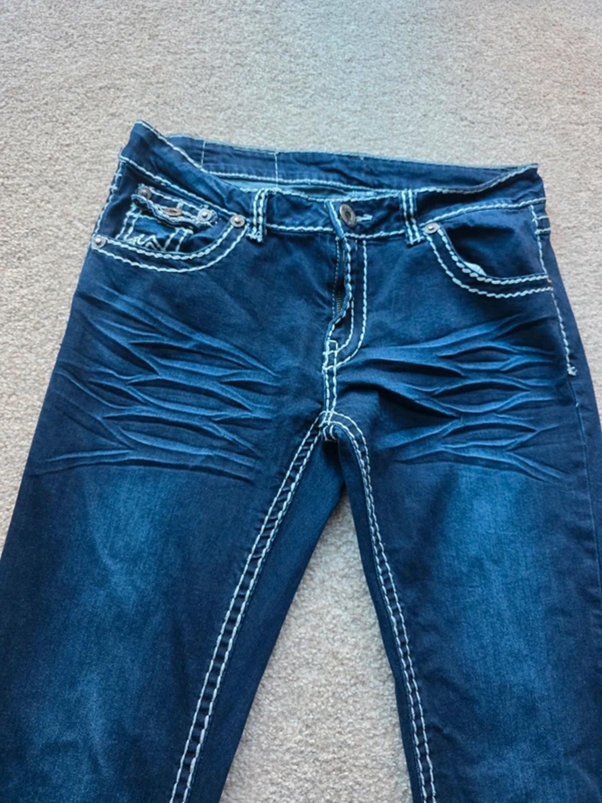 Y2K Fashion Denim Low Rise Slim Jeggings UK Size 12