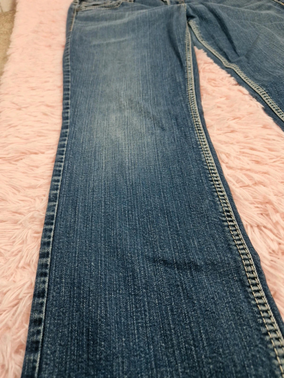 Vintage Y2K Classic Stretch Mid Rise Straight Jeans UK size 14 Petite