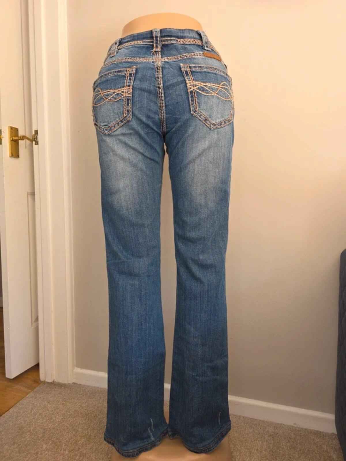 Cowgirl Tuff Co Mid Rise Bootcut Jeans UK Size 8/10